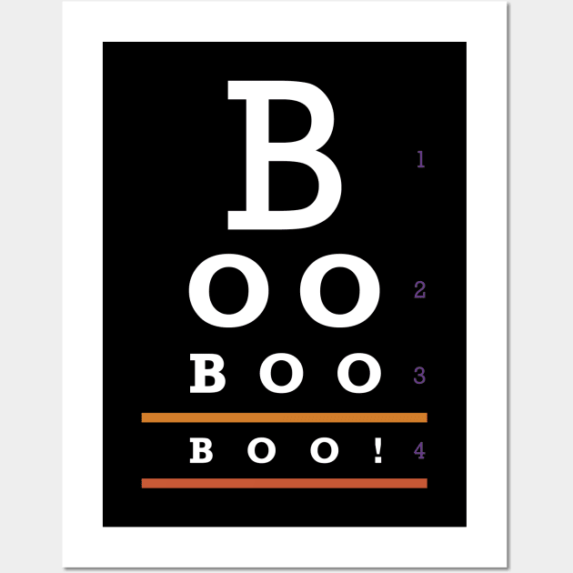 Boo! Halloween Eyechart Wall Art by Dellan